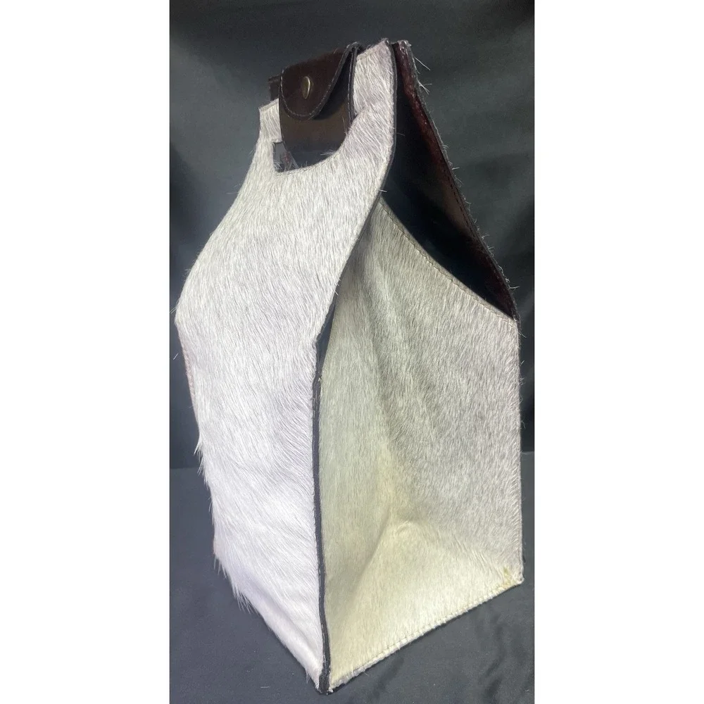 Cowhide Hair On 2 Bottle‎ Wine Carrier Bag Western Rodeo Cowgirl Rancher cowboy